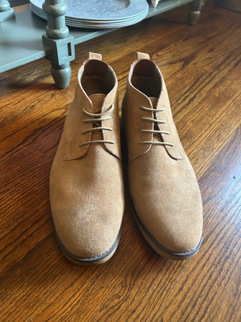 Men's Suede Chukka Boots in Tan - Lightweight Casual Dress